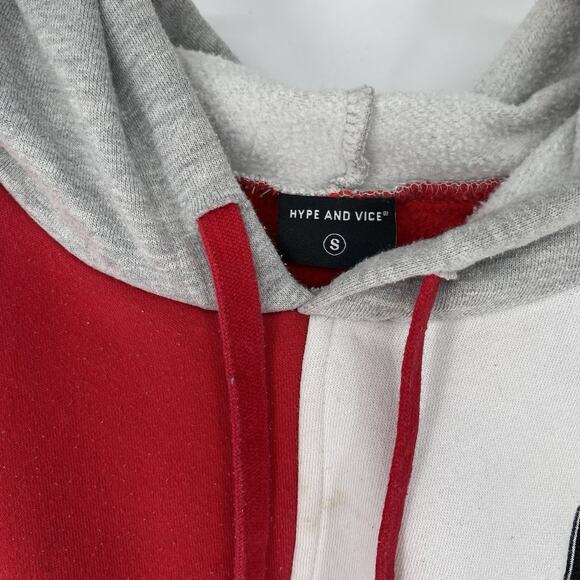 Hype and Vice Ball State Cropped Color Block Hoodie Women's Size S - Picture 3 of 6